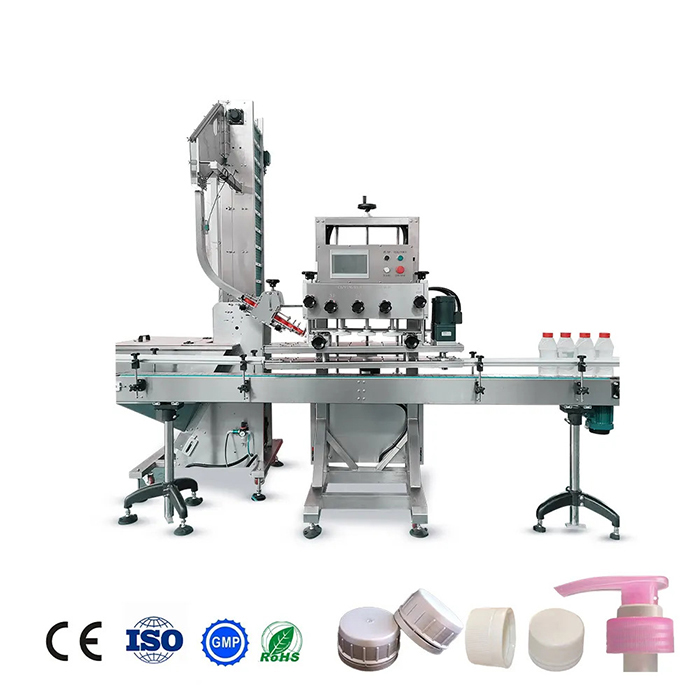 Πλήρης αυτόματη μηχανή κάλυψης μπουκαλιών γυαλιού για σαμπουάν