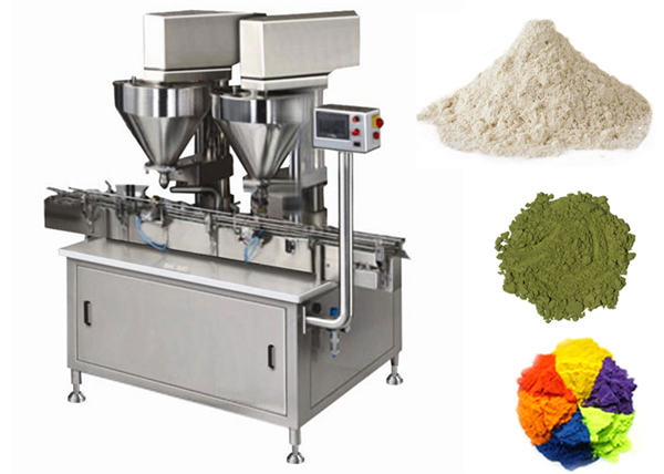 Αυτόματη μηχανή πλήρωσης σκόνης 2 κεφαλών